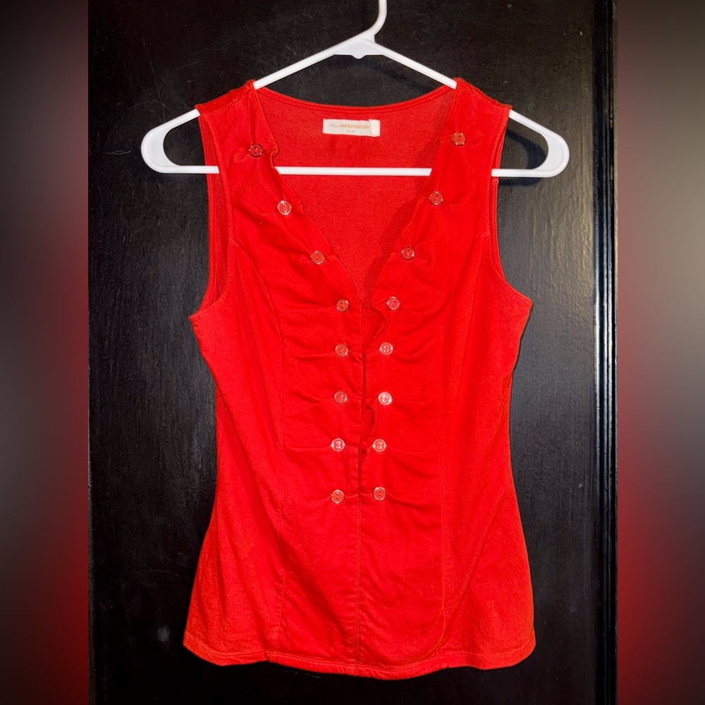 Anthropology orange/red sleeveless top